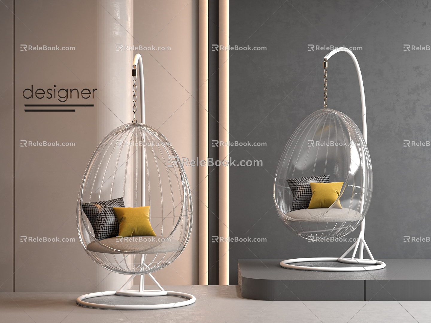 Modern Hanging Chair Swing Chair 3d model