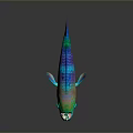 Vibrant Tropical Reef Fish With Colorful Blue Green And Rainbow Scales