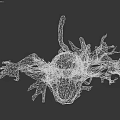 Magical Fantasy Tree Creature with Glowing Eyes Wooden Body and Branch Arms