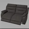Modern Gray Reclining Sofa With Comfortable Seats Ideal For Multiple People Relaxing