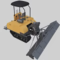 Yellow Heavy Duty Tracked Agricultural Equipment With Front Blade And Operator Cab
