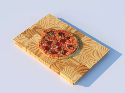 Pizza Food Gourmet 3d model Pizza Food Gourmet 3d model