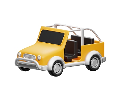 Jeep convertible car vehicle cartoon jeep cartoon car model