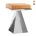 Modern Minimalist Solid Walnut Wood Single Chair With Comfortable Bright Red Fabric Padded Seat