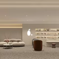 Modern Spacious Fitness Center Featuring Workout Machines Lounge Seating And Indoor Plants