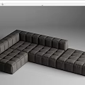 Modern multi-person sofa corner sofa 3d model