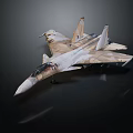 Military Fighter Jet Weapon With Camouflage Paint And Detailed Model Design