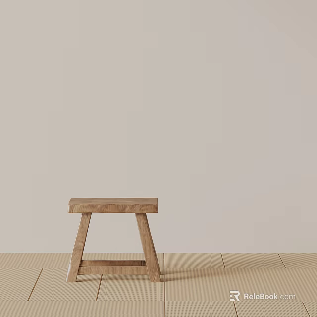 Modern Minimalist Wooden Side Table With Sturdy Leg Structure For Living Room Use 3d model 