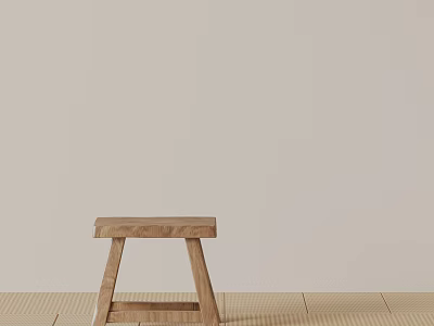 Modern Minimalist Wooden Side Table With Sturdy Leg Structure For Living Room Use 3d model