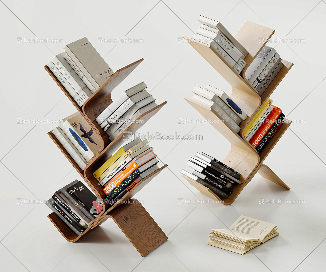 Bookshelf Books 3d model