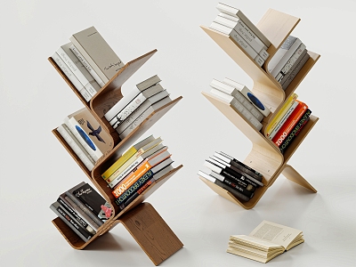 Bookshelf Books 3d model