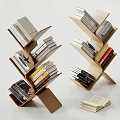 Bookshelf Books 3d model