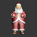 Classic Santa Claus Figure Wearing Red Suit White Beard And Brown Boots