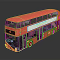 Red Double Decker Bus With Upper And Lower Decks And Modern Exterior Design