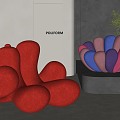 Single Sofa Petal Sofa 3d model