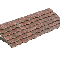 Red Wavy Roof Tiles Neatly Arranged with Overlapping Pattern for Traditional Architecture