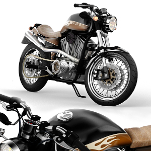 Modern Motorcycle 3d model