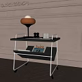 Modern Side Table Simple Solid Wood Metal Mobile Side Table Side Table Corner Table Storage Rack Combination Art Side Table 3d model