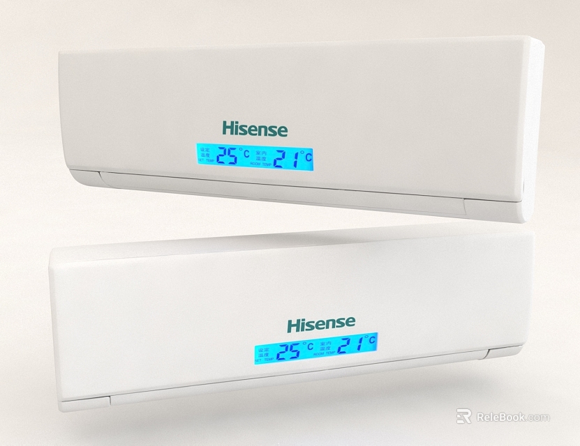 Hisense White Wall Mounted Air Conditioners With Digital Temperature 3d model 