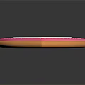 Heart Shaped Donut With Pink Frosting Orange Edge And White Dots