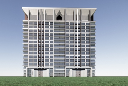 Modern Residential Building Simple Small High-rise Residential Building 3d model