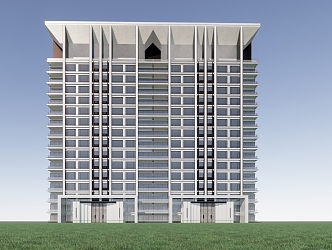 Modern Residential Building Simple Small High-rise Residential Building 3d model