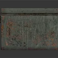 Vintage Teal Green Box with Rusty Peeling Paint and Metal Lock Closure