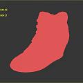 High Top Wedge Shoes Gray Red Black With Laces Red Straps And Light Sole
