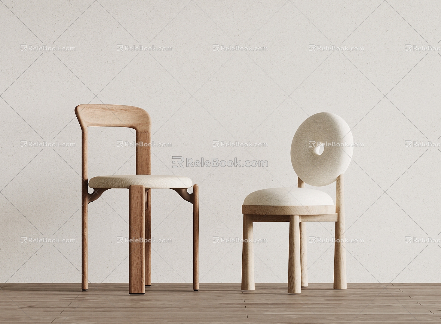 Modern Dining Chair Single Chair Chair 3d model