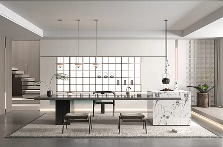 Modern Tea Room 3d model