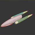 Detailed Modern White Spacecraft Model With Sleek Design And Multiple Engines 3d model