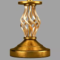 Elegant Gold Table Lamp With White Shade And Twisted Metal Base Design
