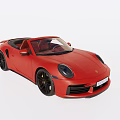 Red Convertible Sports Car Stylish Exterior Design With Black Wheels And Open Top