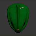Character Dino Themed Helmet Green Design With Red Diamond And Sharp Teeth