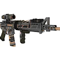 Science and technology sense weapon rifle gun game weapon game equipment 3d model