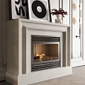 modern fireplace stove 3d model