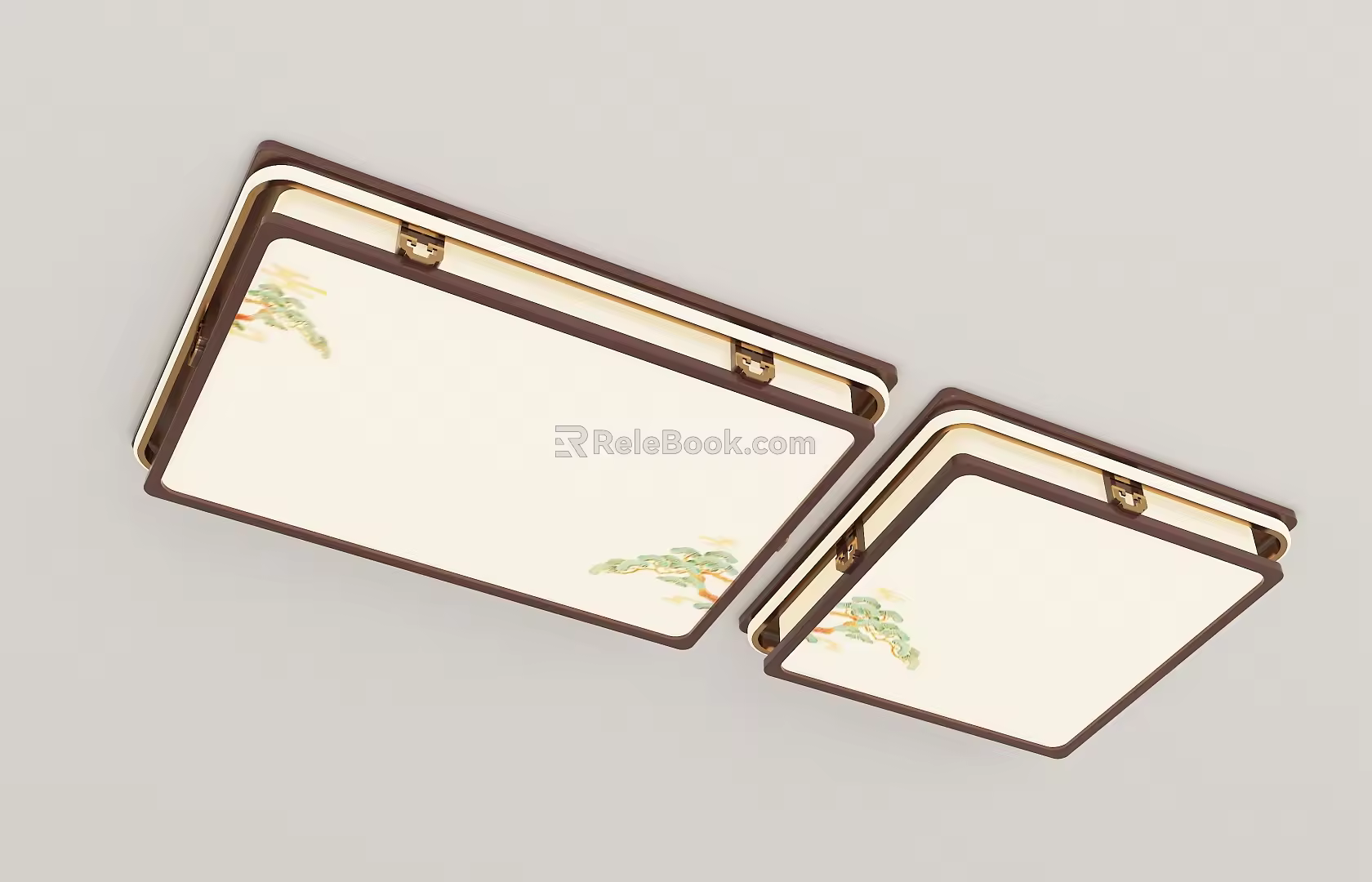 New Chinese ceiling lamp combination 3d model