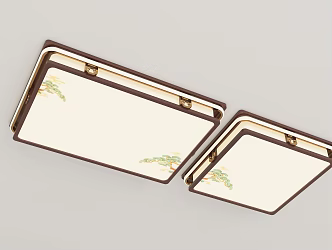 New Chinese ceiling lamp combination 3d model