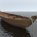 Style Wooden Boat Boat Boat 3d model