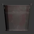 Rustic Vintage Metal Bucket With Handles For Household Decorative Use
