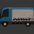 Modern bus minibus minivan driverless bus 3d model