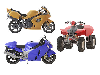 Modern Motorcycle 3d model