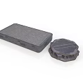 Gray Building Construction Paving Stones In Rectangular And Octagonal Shapes