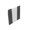 Modern Black White Striped Curtains With Sheer Middle Panel And Texture