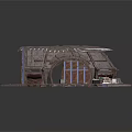 Traditional Rustic Round Hut Structure With Curved Wooden Roof And Interior Clay Pots