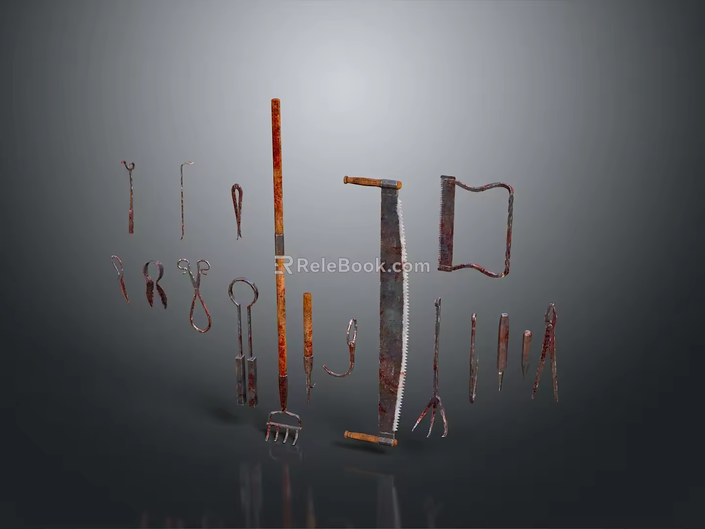 Handsaw clip rake 3d model