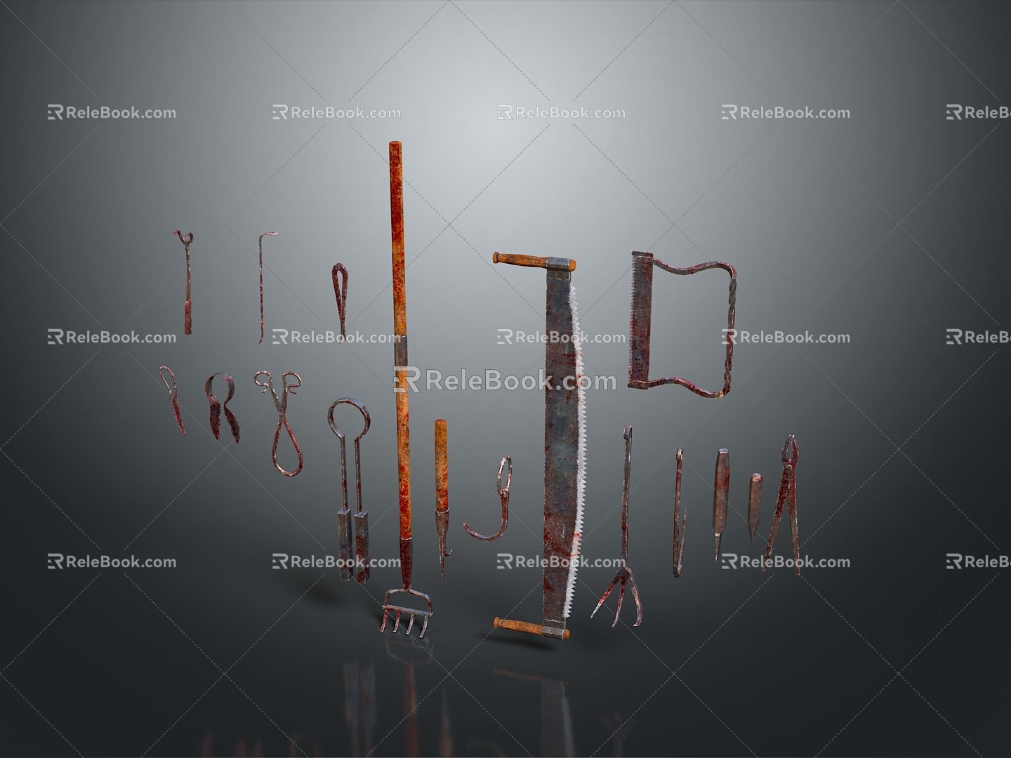 Handsaw clip rake 3d model