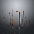 Handsaw clip rake 3d model
