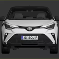 Toyota SUV With White Body Black Roof And Modern Stylish Design
