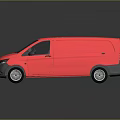 Pink Mercedes Van With Sleek Design Shiny Exterior And Reflection In Gray Background